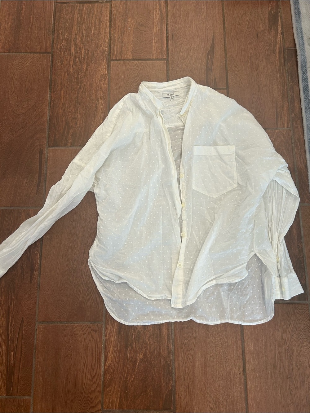 Madewell size L cotton dot button down shirt
